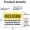 Signmission Facility Protected By Alarm Spanish OSHA Security Notice Sign, Vinyl Decal, 7in W x 5in L, 2PK OS-2PACK-SN-D-57-L-11539 - alternate 5